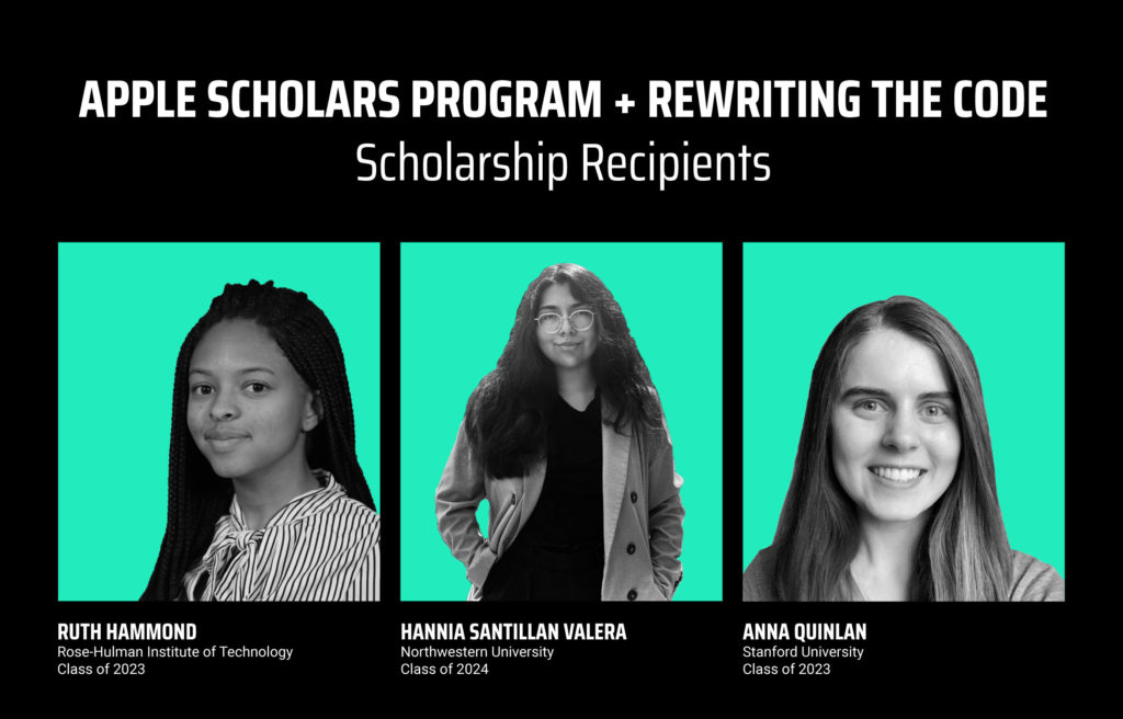 Rewriting the Code Partners with Apple to Award Scholarships to Three