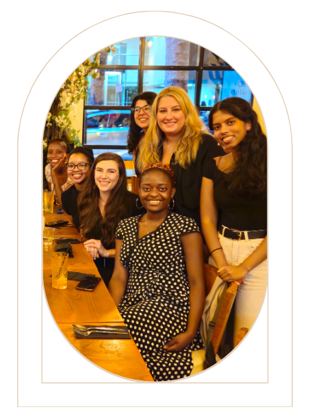 Group of early career women at dinner