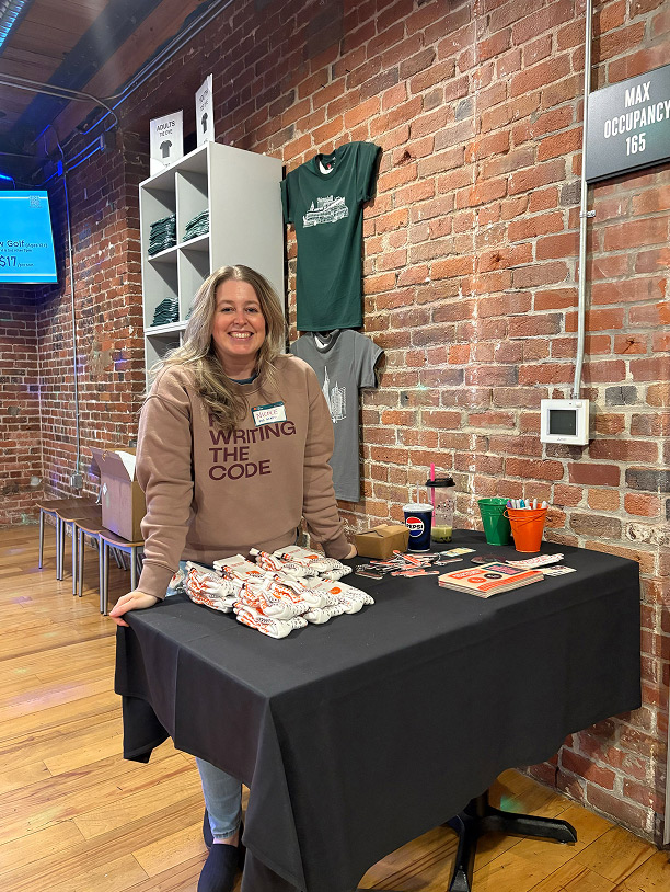 Nicole Wright at an RTC event table